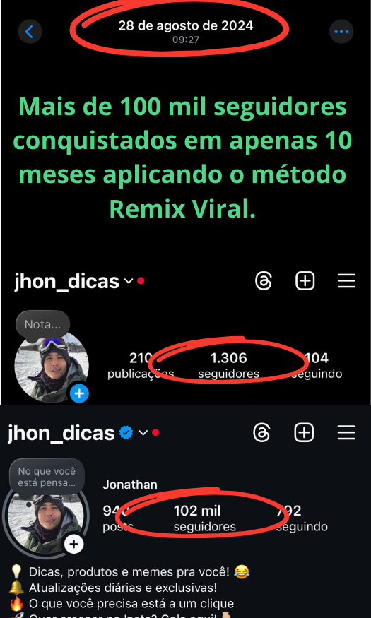 +1.200 seguidores em apenas 7 dias usando a técnica de remix.-3